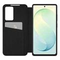 Samsung Galaxy S26 FE Tech-Protect Smart Clear View Flip-etui med kortspor - Svart