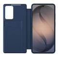 Samsung Galaxy S26 FE Tech-Protect Smart Clear View Flip-etui med kortspor - Marine Blå