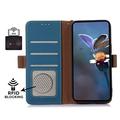 Samsung Galaxy S26 FE lommebokveske i lær med RFID - blå