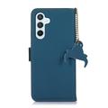 Samsung Galaxy S26 FE lommebokveske i lær med RFID - blå
