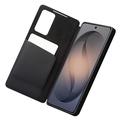 Samsung Galaxy S26 Qialino Smart View Flip-læretui - Svart