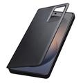 Samsung Galaxy S26 Qialino Smart View Flip-læretui - Svart