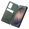 Samsung Galaxy S26 Qialino Smart View Flip-læretui - grønn
