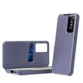 Samsung Galaxy S26/S26 Pro Smart Clear View Flip-etui med kortspor - grå-lilla