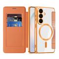 Samsung Galaxy S26 Stilig magnetisk flipp-deksel med RFID-kortspor - oransje