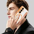 Samsung Galaxy S26 Stilig magnetisk flipp-deksel med RFID-kortspor - oransje