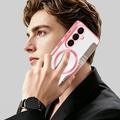 Samsung Galaxy S26 Stilig magnetisk flipp-deksel med RFID-kortspor - rosa