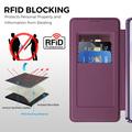 Samsung Galaxy S26 Stilig magnetisk flipp-deksel med RFID-kortspor - lilla