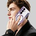 Samsung Galaxy S26 Stilig magnetisk flipp-deksel med RFID-kortspor - lilla