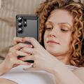 Samsung Galaxy S26 Ultra Børstet TPU-deksel - karbonfiber - svart