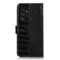 Samsung Galaxy S26 Ultra Crocodile Series Lommebok-deksel i Lær med RFID - Svart