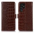Samsung Galaxy S26 Ultra Crocodile Series Lommebok-deksel i Lær med RFID - Brun