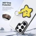 Samsung Galaxy S26 Ultra Dux Ducis Luvy-deksel med fingerring/håndstropp - hvit / stjerne