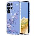 Samsung Galaxy S26 Ultra TPU-deksel med blomstermønster - Lilla