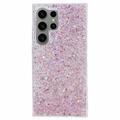 Samsung Galaxy S26 Ultra Glitter Flakes TPU-deksel - Rosa