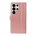 Samsung Galaxy S26 Ultra Luksuriøst Vattert Lommeboketui - Roségull