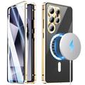 Samsung Galaxy S26 Ultra Magnetisk-deksel med skjermbeskytter i herdet glass - MagSafe-kompatibel - Gull