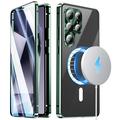 Samsung Galaxy S26 Ultra Magnetisk-deksel med skjermbeskytter i herdet glass - MagSafe-kompatibel - Grønn