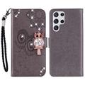 Samsung Galaxy S26 Ultra Ugle Rhinestone Lommebok-deksel