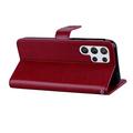 Samsung Galaxy S26 Ultra Ugle Rhinestone Lommebok-deksel - Rød