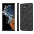 Samsung Galaxy S26 Ultra Premium-deksel med karbonfiberstruktur - svart