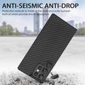 Samsung Galaxy S26 Ultra Premium-deksel med karbonfiberstruktur - svart