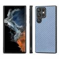 Samsung Galaxy S26 Ultra Premium-deksel med karbonfiberstruktur - blå