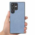 Samsung Galaxy S26 Ultra Premium-deksel med karbonfiberstruktur - blå