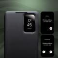 Samsung Galaxy S26 Ultra Qialino Smart View Flip-læretui - Svart