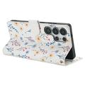 Samsung Galaxy S26 Ultra Rombisk blomsterlommebok-etui - fargerike blomster