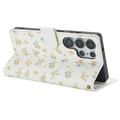 Samsung Galaxy S26 Ultra Rombisk blomsterlommebok-etui