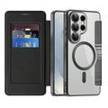 Samsung Galaxy S26 Ultra Stilig magnetisk flipp-deksel med RFID-kortspor - svart