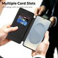 Samsung Galaxy S26 Ultra Stilig magnetisk flipp-deksel med RFID-kortspor - svart