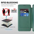 Samsung Galaxy S26 Ultra Stilig magnetisk flipp-deksel med RFID-kortspor - svartgrønn