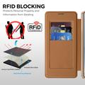 Samsung Galaxy S26 Ultra Stilig magnetisk flipp-deksel med RFID-kortspor - brun