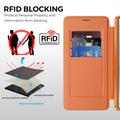 Samsung Galaxy S26 Ultra Stilig magnetisk flipp-deksel med RFID-kortspor - oransje