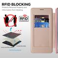 Samsung Galaxy S26 Ultra Stilig magnetisk flipp-deksel med RFID-kortspor - rosa