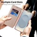 Samsung Galaxy S26 Ultra Stilig magnetisk flipp-deksel med RFID-kortspor - rosa