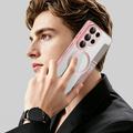 Samsung Galaxy S26 Ultra Stilig magnetisk flipp-deksel med RFID-kortspor - rosa