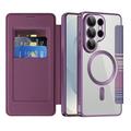 Samsung Galaxy S26 Ultra Stilig magnetisk flipp-deksel med RFID-kortspor