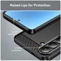 Samsung Galaxy S26+ Børstet TPU-deksel - karbonfiber