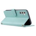 Samsung Galaxy S26+ Luksuriøst Vattert Lommeboketui - Grønn