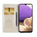 Samsung Galaxy S26+ Ugle Rhinestone Lommebok-deksel - gull