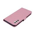 Samsung Galaxy S26+ Ugle Rhinestone Lommebok-deksel - Roségull