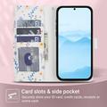 Samsung Galaxy S26+ Rombisk blomsterlommebok-etui - fargerike blomster
