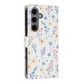 Samsung Galaxy S26+ Rombisk blomsterlommebok-etui - fargerike blomster