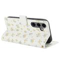 Samsung Galaxy S26+ Rombisk blomsterlommebok-etui