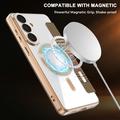 Samsung Galaxy S26+ Stilig magnetisk flipp-deksel med RFID-kortspor - brun