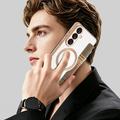 Samsung Galaxy S26+ Stilig magnetisk flipp-deksel med RFID-kortspor - brun
