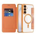 Samsung Galaxy S26+ Stilig magnetisk flipp-deksel med RFID-kortspor - oransje